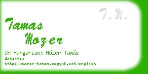 tamas mozer business card