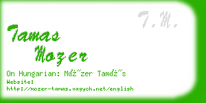 tamas mozer business card